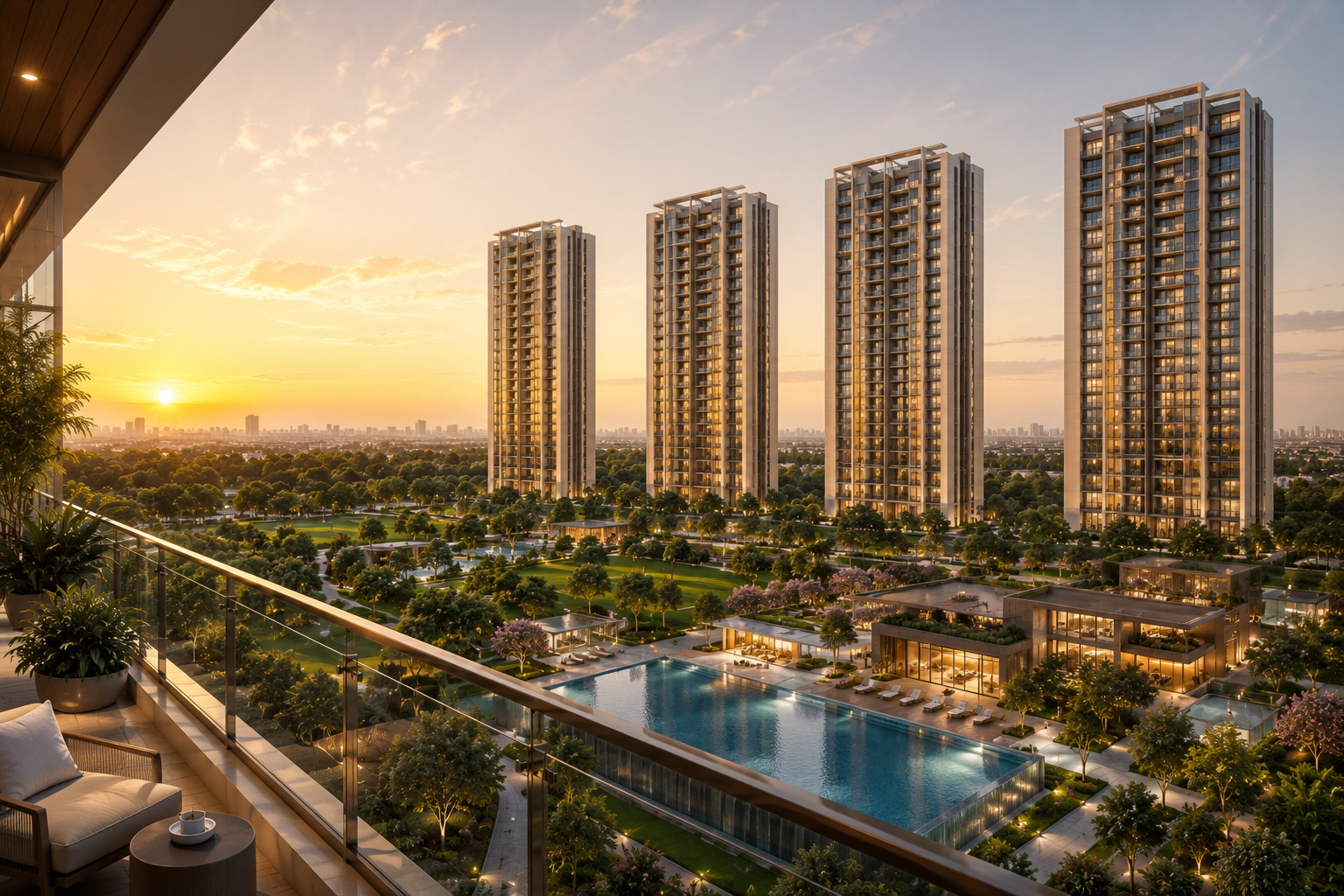Conceptual view of the Golf Course Extension Road residential corridor, Gurugram